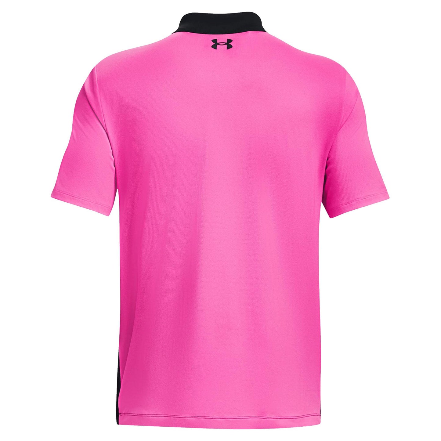 Under Armour Performance 3.0 Colourblock Golf Polo Shirt - Black/Pink
