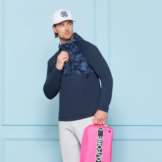 G/FORE | Hybrid 1/4 Zip Hooded Pullover