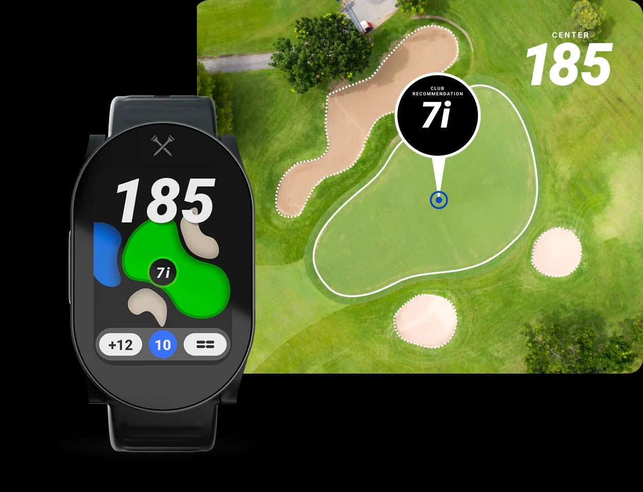 Blue Tees | PlayMaker + Touchscreen GPS Golf Watch