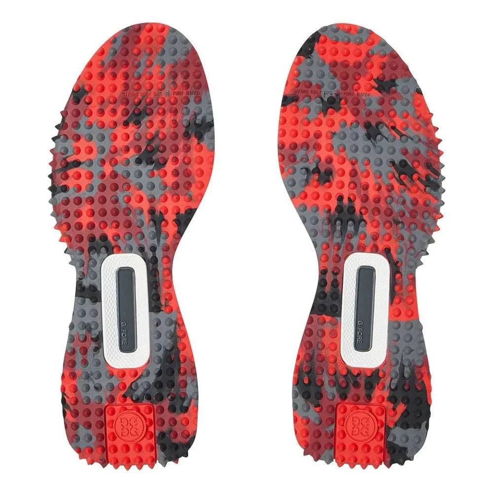 G/FORE Men's Colour Block Camo Sole G.112 Golf Shoe - Snow/Poppy | WOR