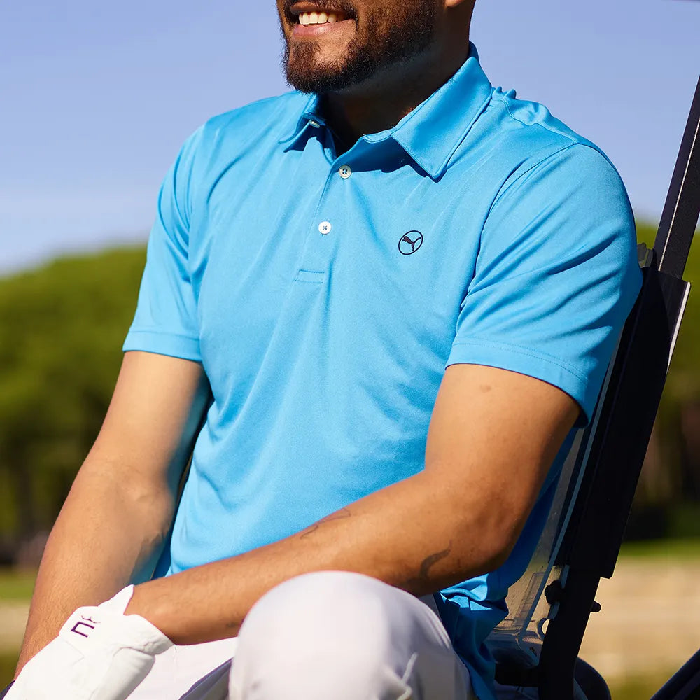PUMA Golf Shirt Pure Solid Polo - Aqua Blue