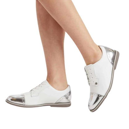 Ladies GFORE Cap Toe Gallivanter Golf Shoe Snow | E