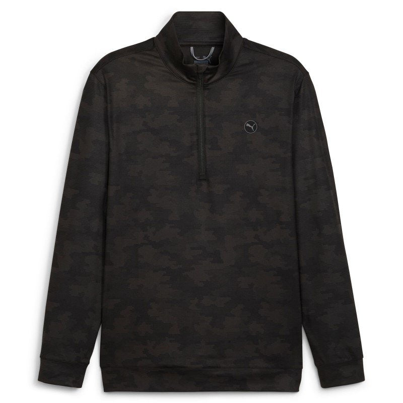 Puma | Cloudspun Camo 1/4 Zip Golf Pullover Black