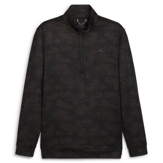 Puma | Cloudspun Camo 1/4 Zip Golf Pullover Black