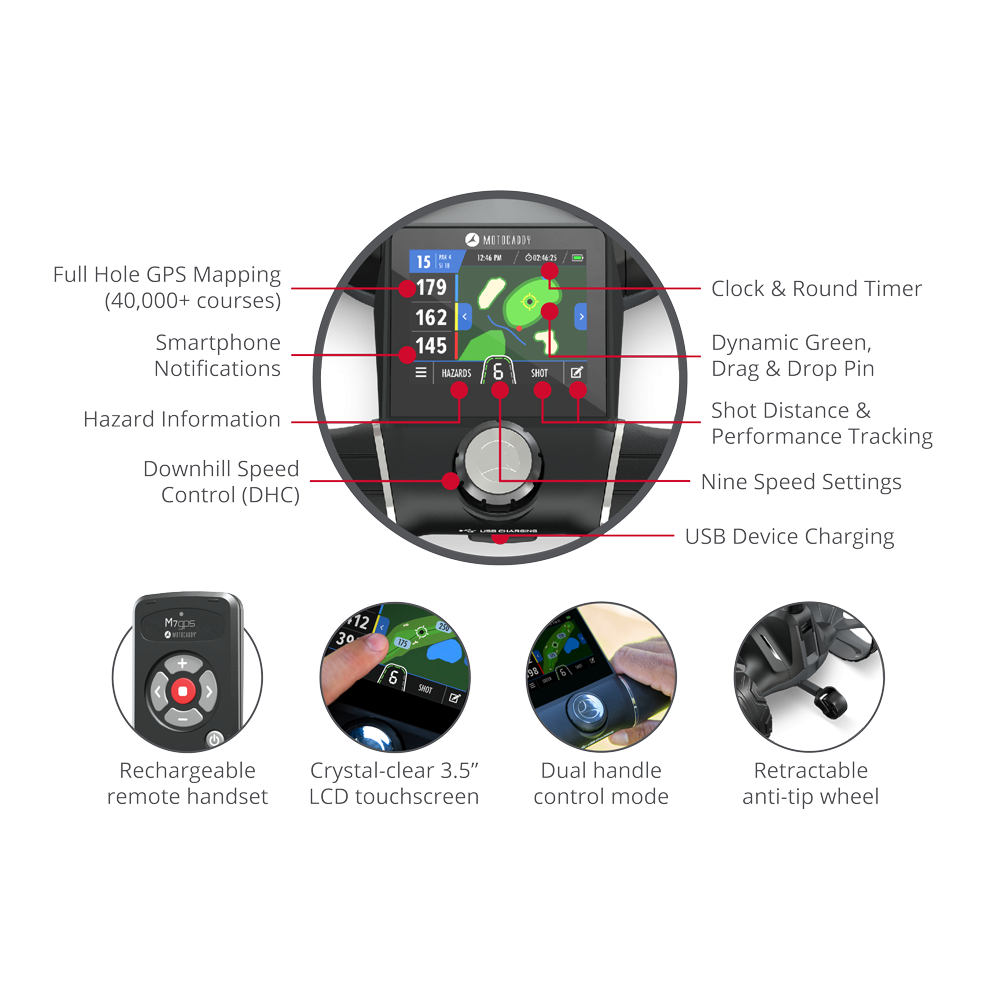 Motocaddy M7 GPS Remote Ultra Lithium Electric Golf Trolley